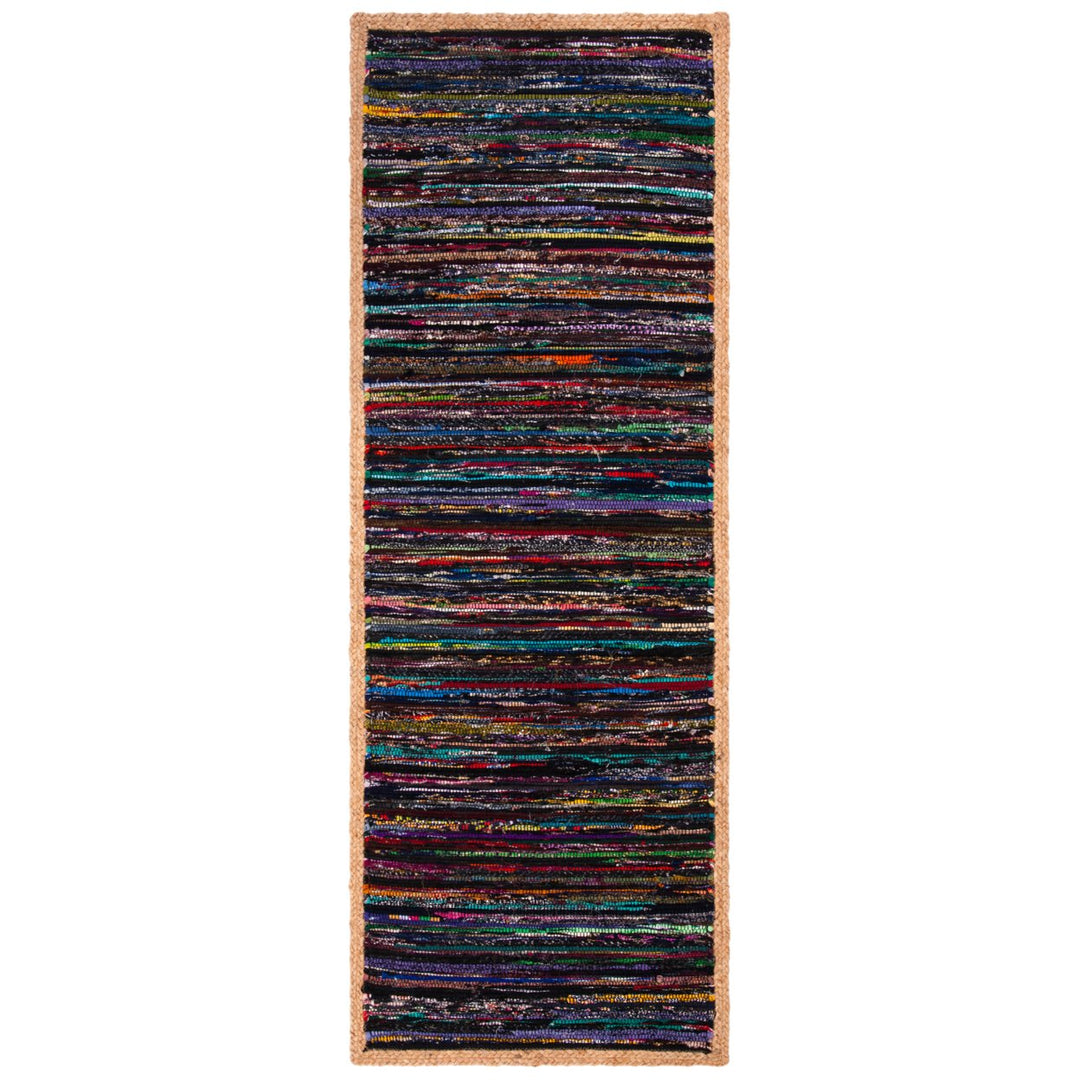 SAFAVIEH Montauk MTK960Z Handwoven Black / Natural Rug Image 3