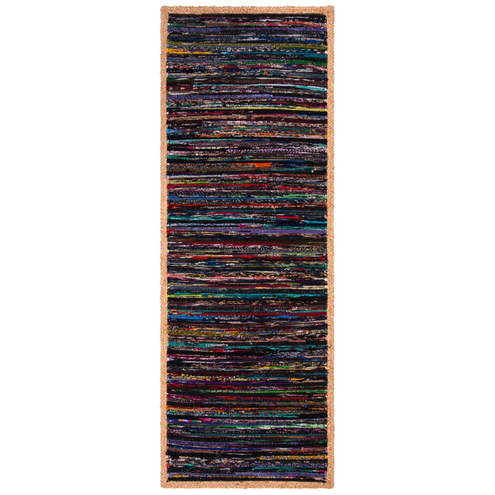 SAFAVIEH Montauk MTK960Z Handwoven Black / Natural Rug Image 1