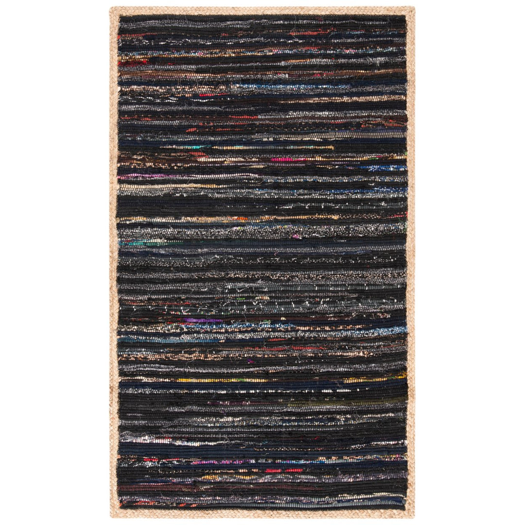 SAFAVIEH Montauk MTK960Z Handwoven Black / Natural Rug Image 7