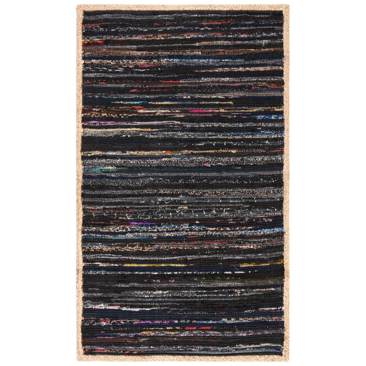 SAFAVIEH Montauk MTK960Z Handwoven Black / Natural Rug Image 1