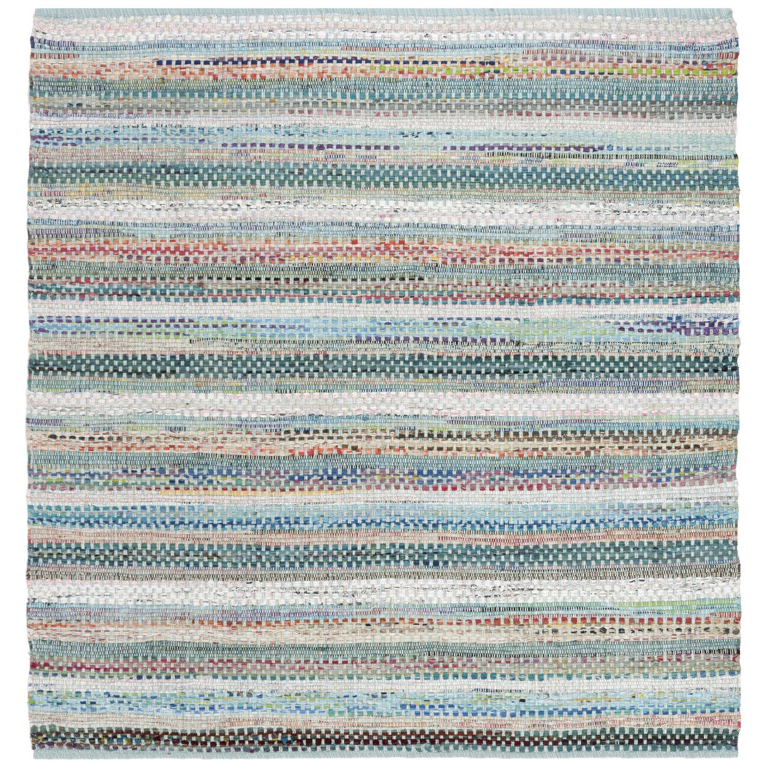 SAFAVIEH Montauk MTK975C Handwoven Aqua / Multi Rug Image 1