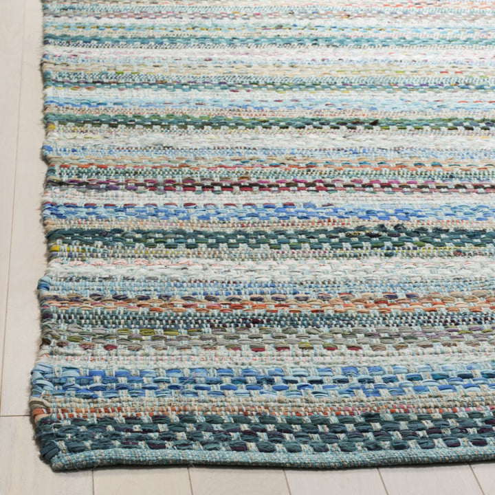 SAFAVIEH Montauk MTK975C Handwoven Aqua / Multi Rug Image 5