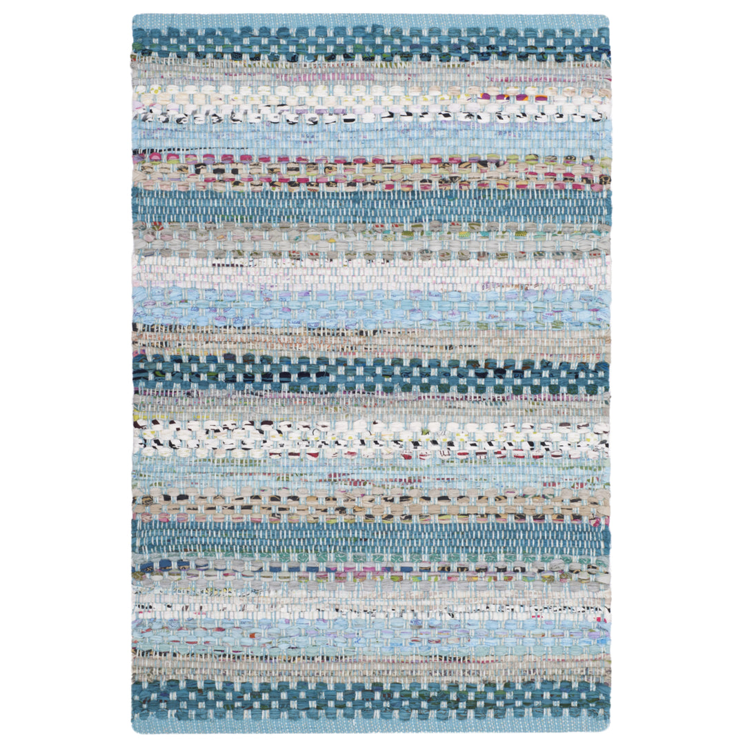 SAFAVIEH Montauk MTK975C Handwoven Aqua / Multi Rug Image 6