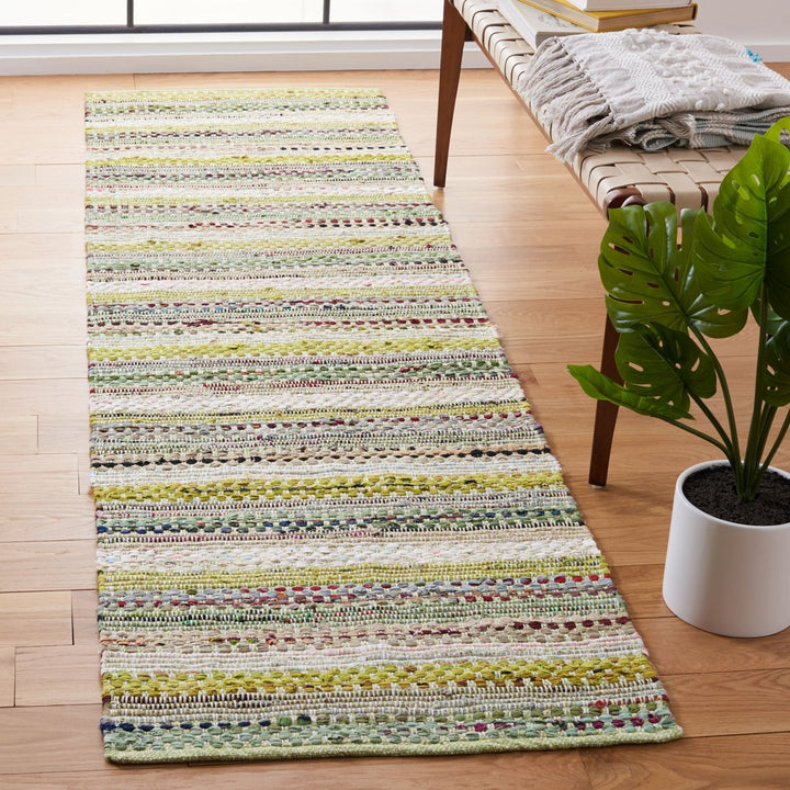 SAFAVIEH Montauk MTK975G Handwoven Green / Multi Rug Image 2