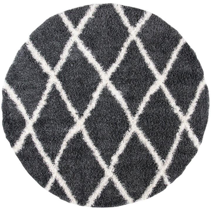 SAFAVIEH Moroccan Tassel Shag MTS359F Grey / Ivory Rug Image 4