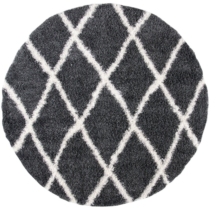 SAFAVIEH Moroccan Tassel Shag MTS359F Grey / Ivory Rug Image 1