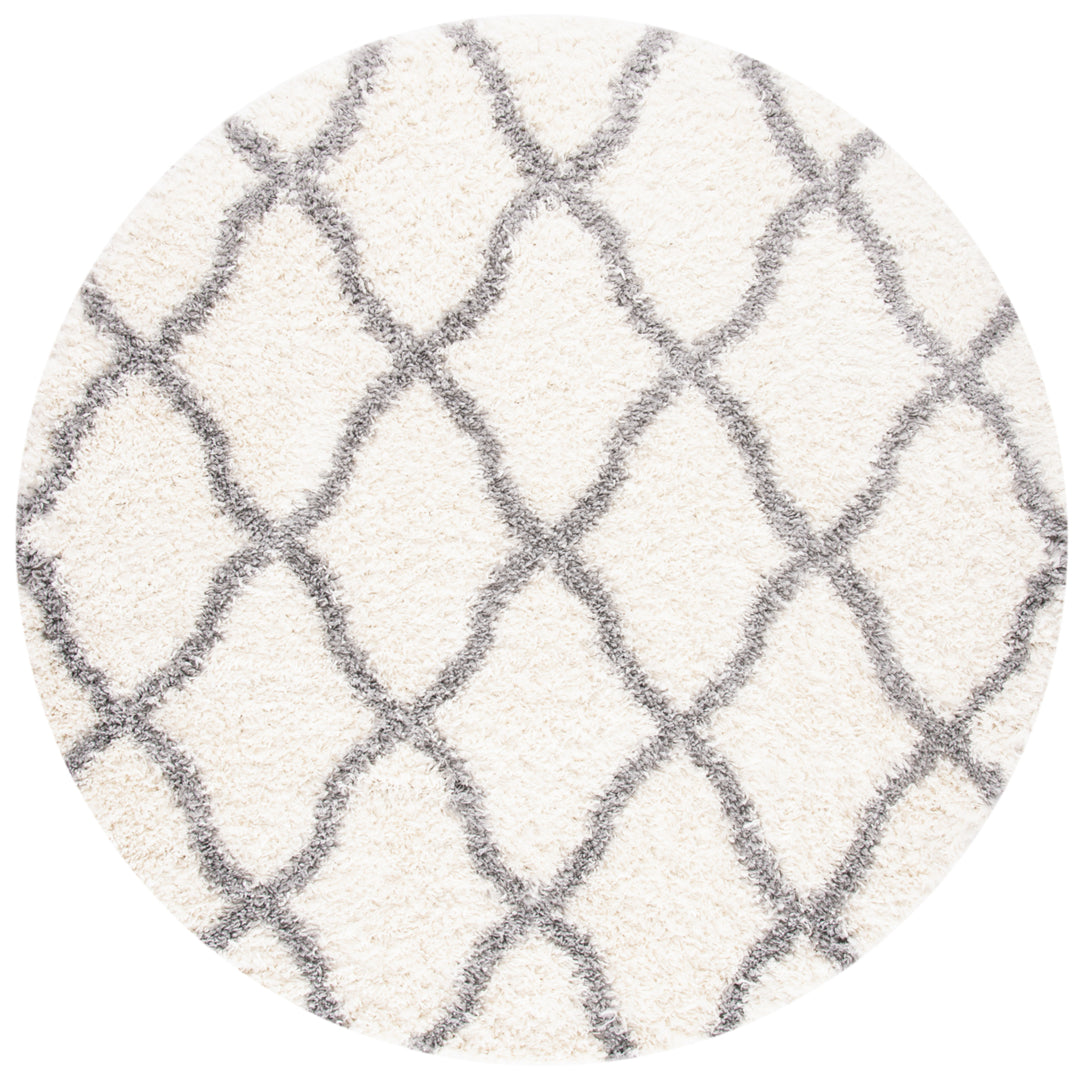 SAFAVIEH Moroccan Tassel Shag MTS358B Ivory / Lt Grey Rug Image 4