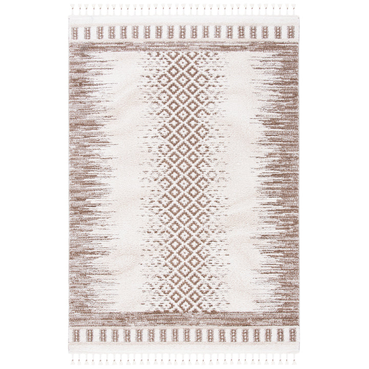 SAFAVIEH Moroccan Tassel Shag MTS483B Ivory /Beige Rug Image 1