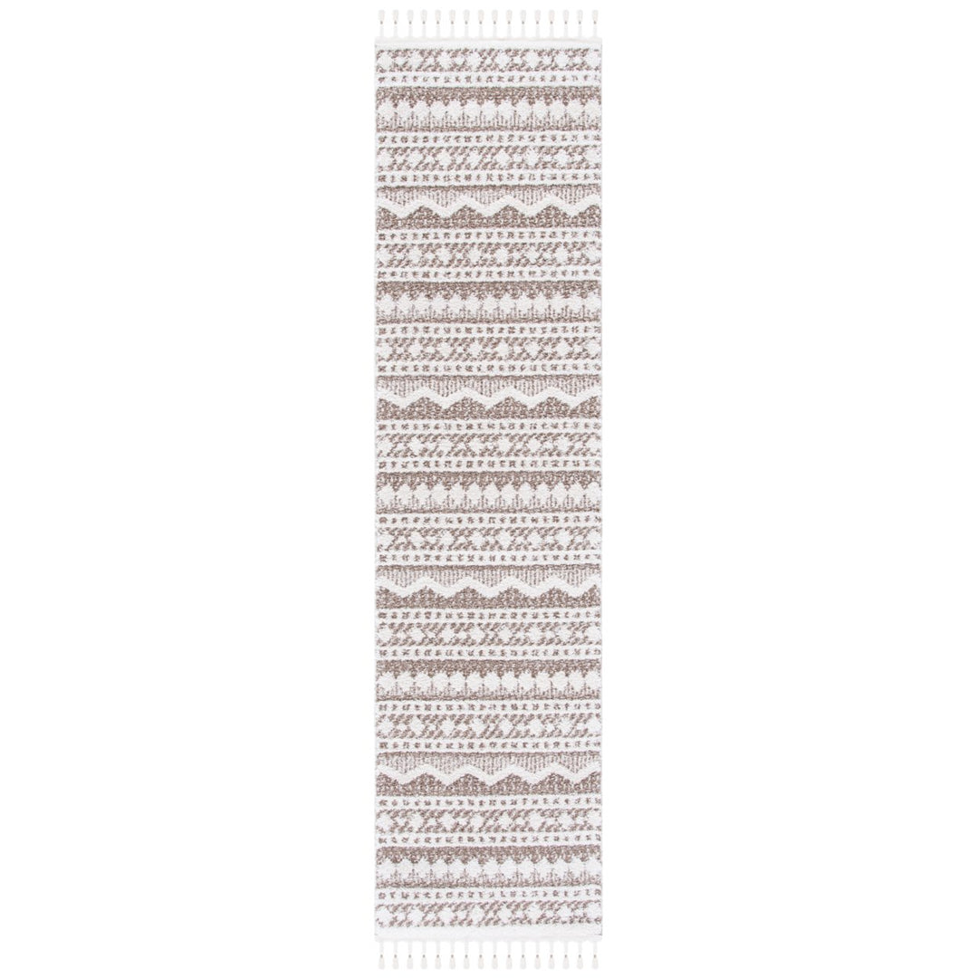 SAFAVIEH Moroccan Tassel Shag MTS484B Ivory /Beige Rug Image 5