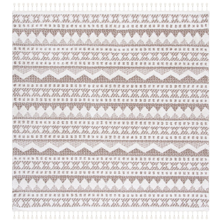 SAFAVIEH Moroccan Tassel Shag MTS484B Ivory /Beige Rug Image 6