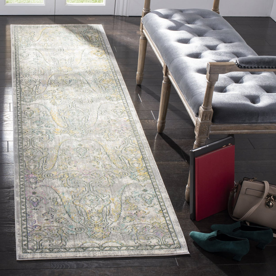 SAFAVIEH Mystique Collection MYS925R Grey / Multi Rug Image 3