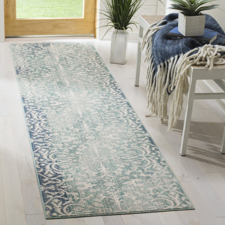 SAFAVIEH Mystique Collection MYS927F Blue / Ivory Rug Image 3