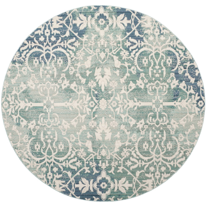 SAFAVIEH Mystique Collection MYS927F Blue / Ivory Rug Image 4