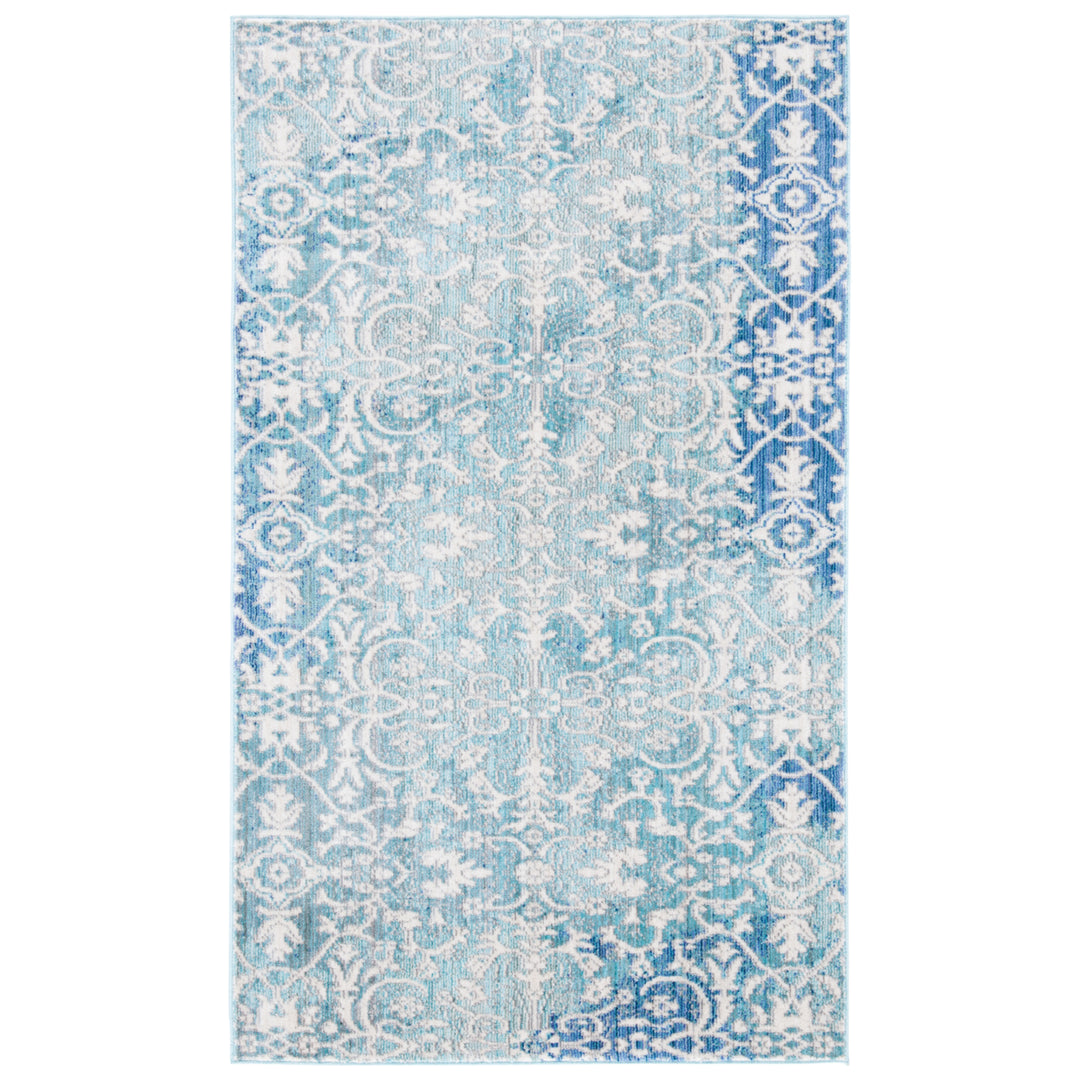 SAFAVIEH Mystique Collection MYS927F Blue / Ivory Rug Image 1