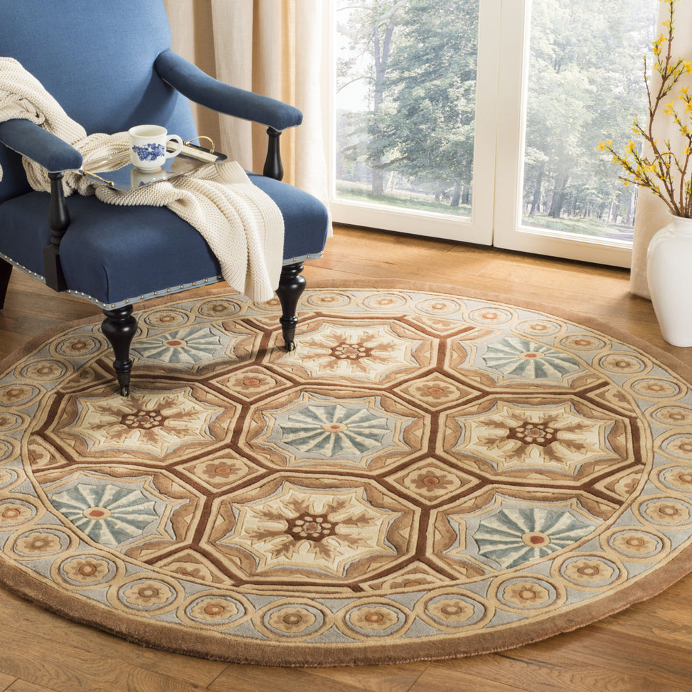 SAFAVIEH Naples NA513A Handmade Ivory / Brown Rug Image 2