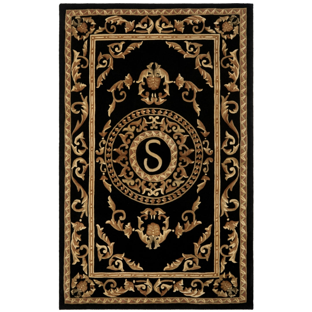 SAFAVIEH Naples Collection NA516S Handmade Black Rug Image 1