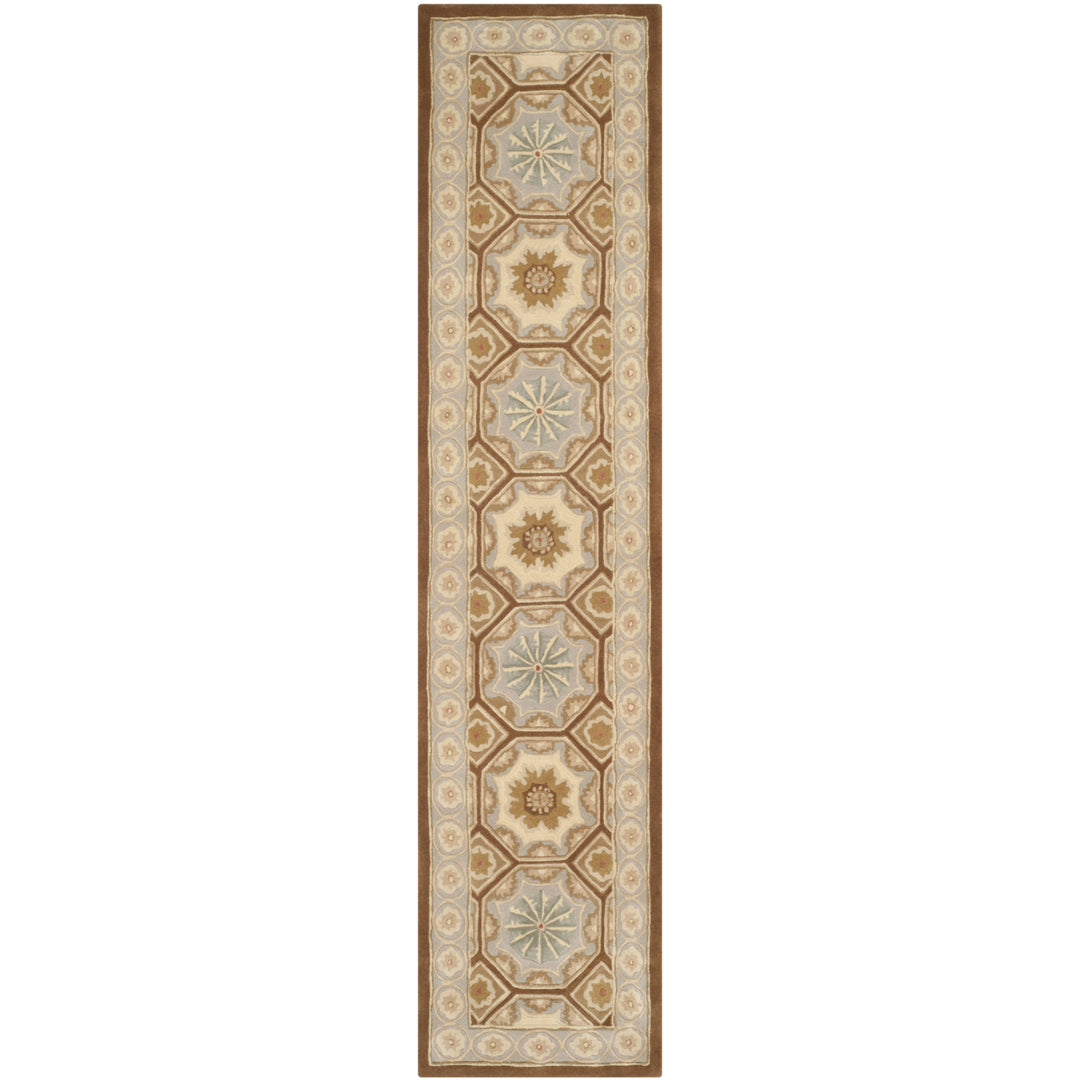 SAFAVIEH Naples NA513A Handmade Ivory / Brown Rug Image 4