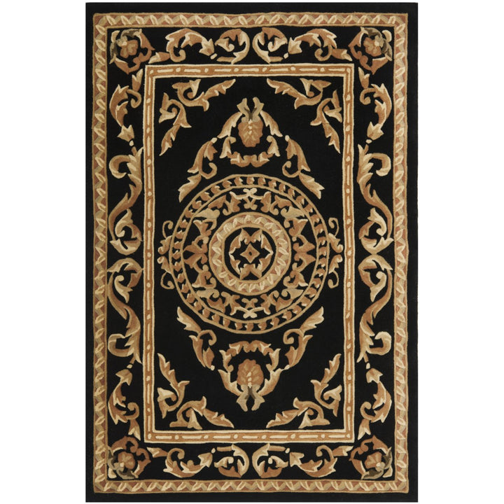 SAFAVIEH Naples Collection NA517A Handmade Black Rug Image 1