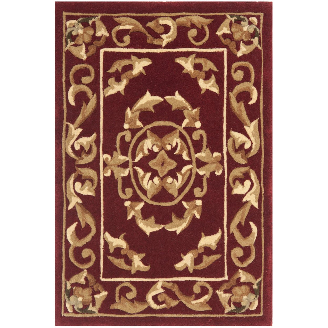 SAFAVIEH Naples Collection NA517B Handmade Burgundy Rug Image 1