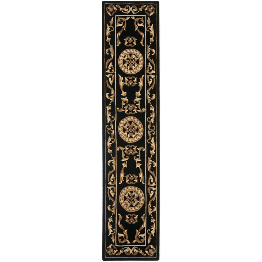 SAFAVIEH Naples Collection NA517A Handmade Black Rug Image 2