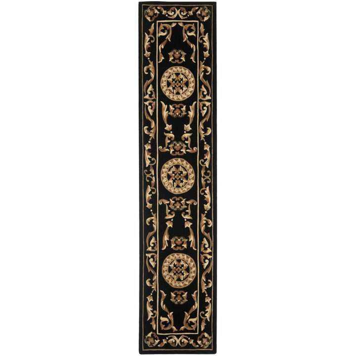 SAFAVIEH Naples Collection NA517A Handmade Black Rug Image 1