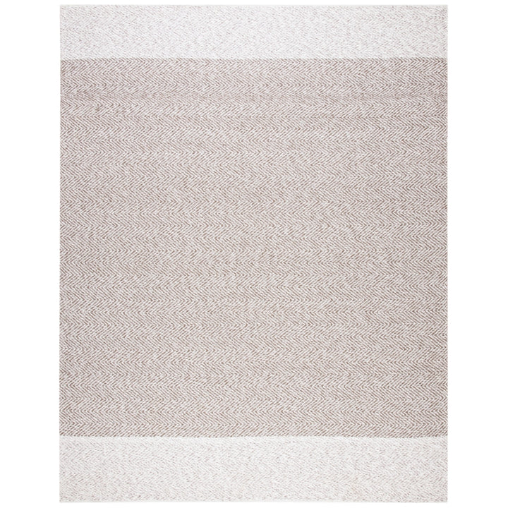 SAFAVIEH Nantucket NAN148E Handmade Ivory / Taupe Rug Image 1