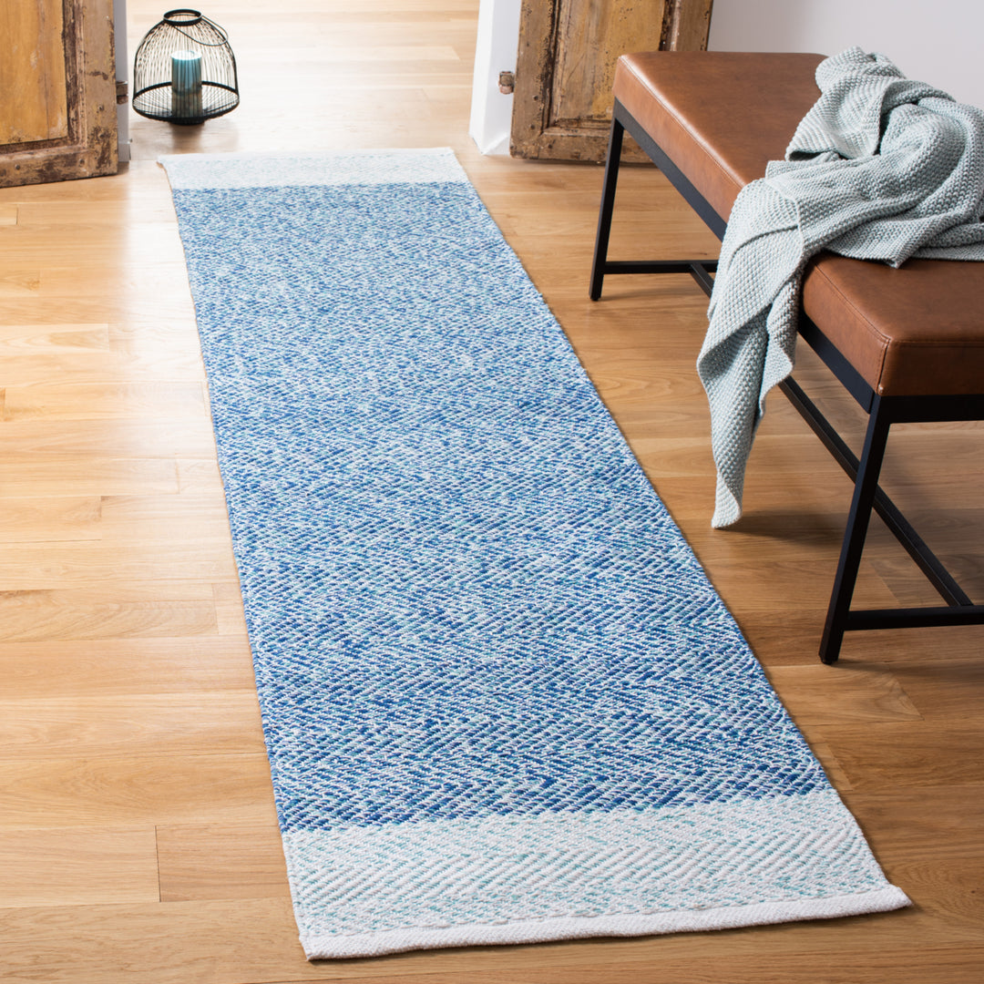 SAFAVIEH Nantucket NAN148M Handmade Ivory / Blue Rug Image 2