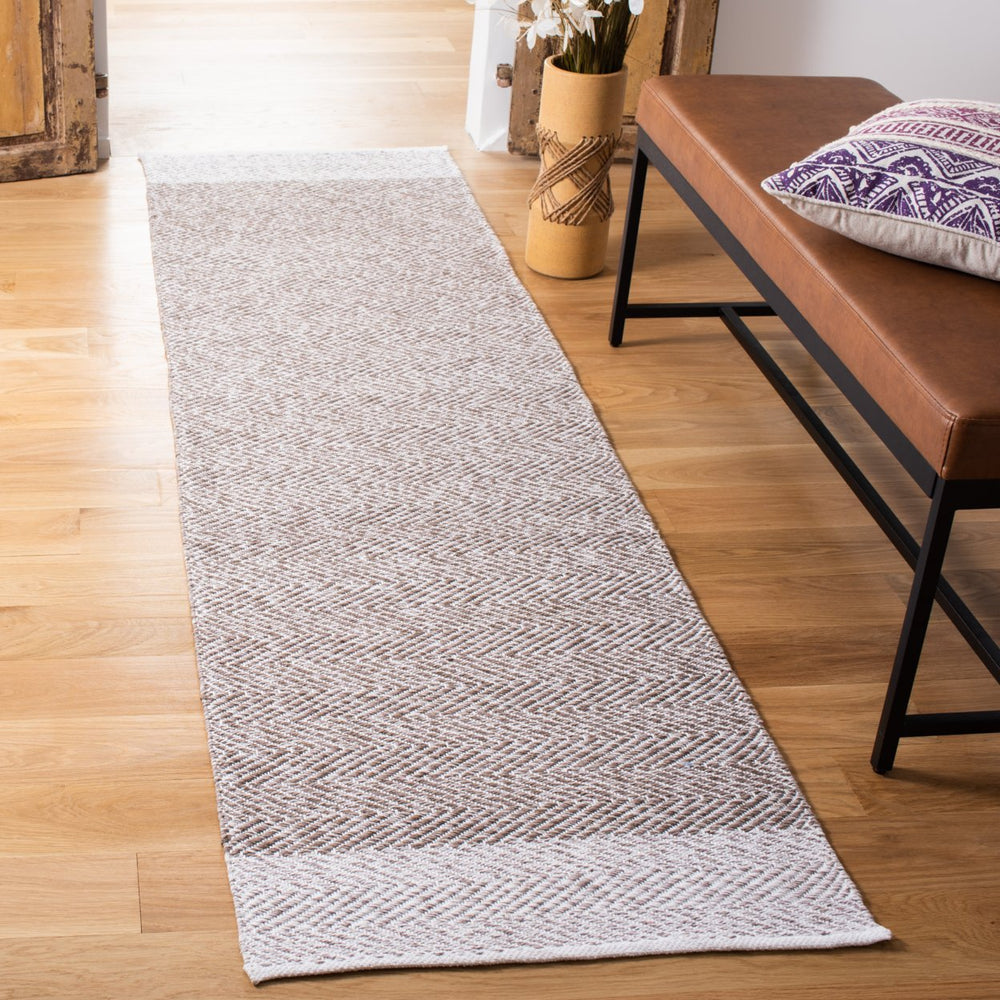 SAFAVIEH Nantucket NAN148E Handmade Ivory / Taupe Rug Image 2