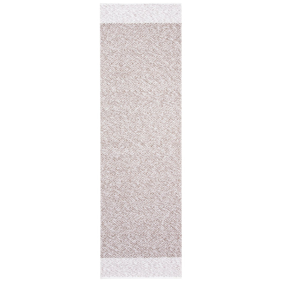 SAFAVIEH Nantucket NAN148E Handmade Ivory / Taupe Rug Image 3