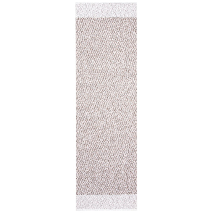 SAFAVIEH Nantucket NAN148E Handmade Ivory / Taupe Rug Image 3