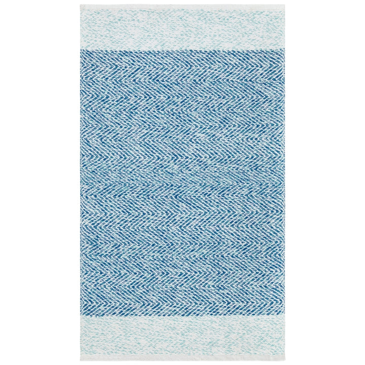 SAFAVIEH Nantucket NAN148M Handmade Ivory / Blue Rug Image 4