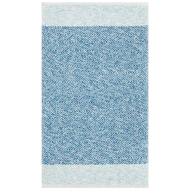 SAFAVIEH Nantucket NAN148M Handmade Ivory / Blue Rug Image 1