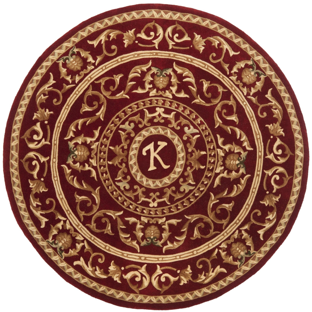 SAFAVIEH Naples Collection NA519K Handmade Burgundy Rug Image 2