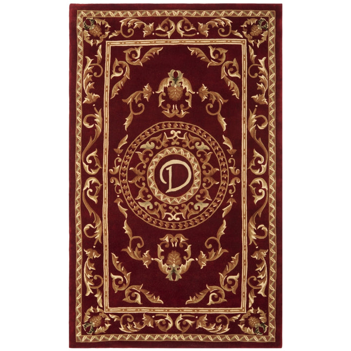 SAFAVIEH Naples Collection NA519D Handmade Burgundy Rug Image 1