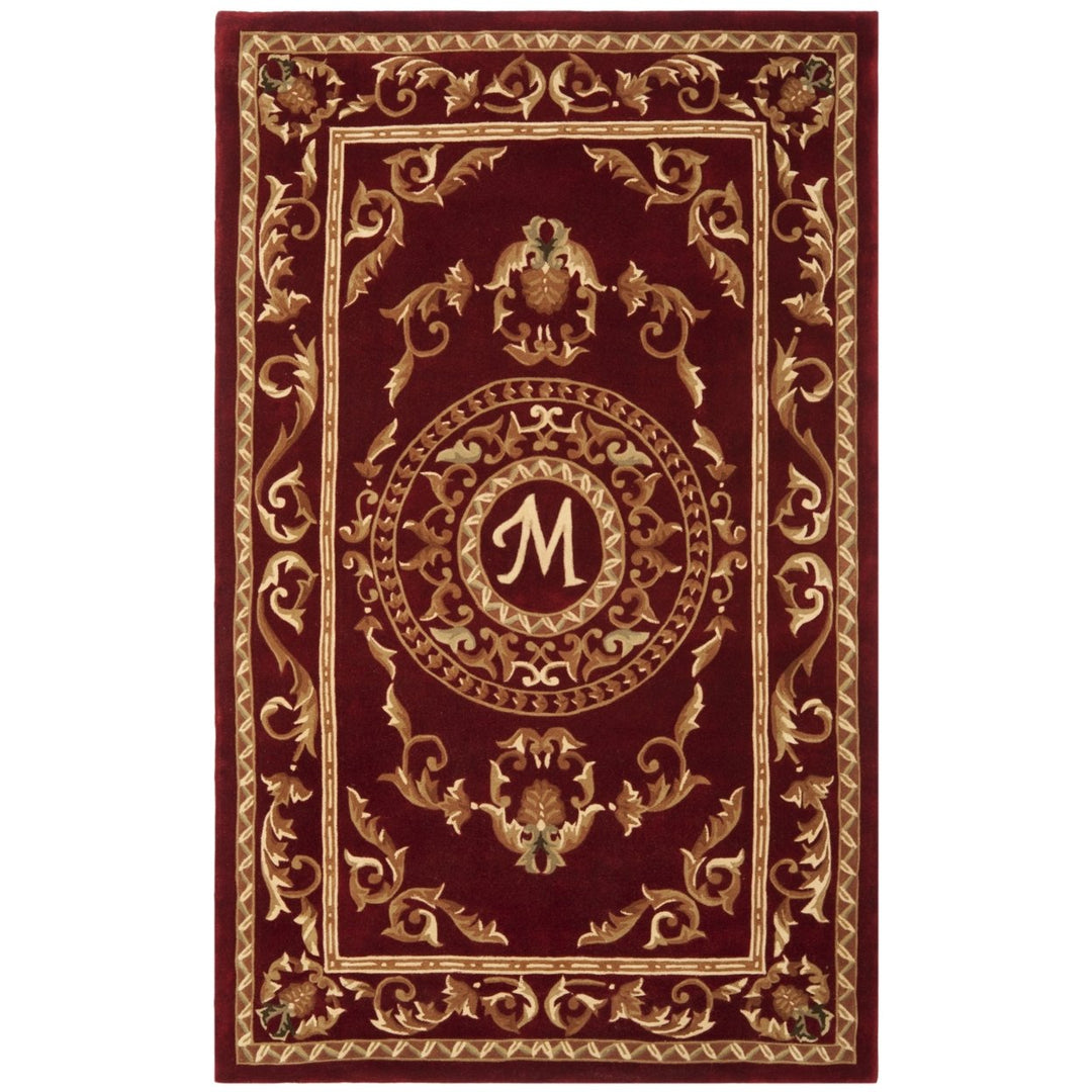 SAFAVIEH Naples Collection NA519M Handmade Burgundy Rug Image 1