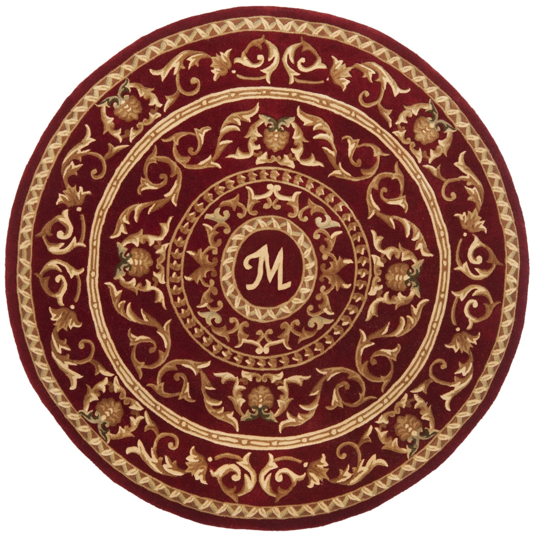 SAFAVIEH Naples Collection NA519M Handmade Burgundy Rug Image 1