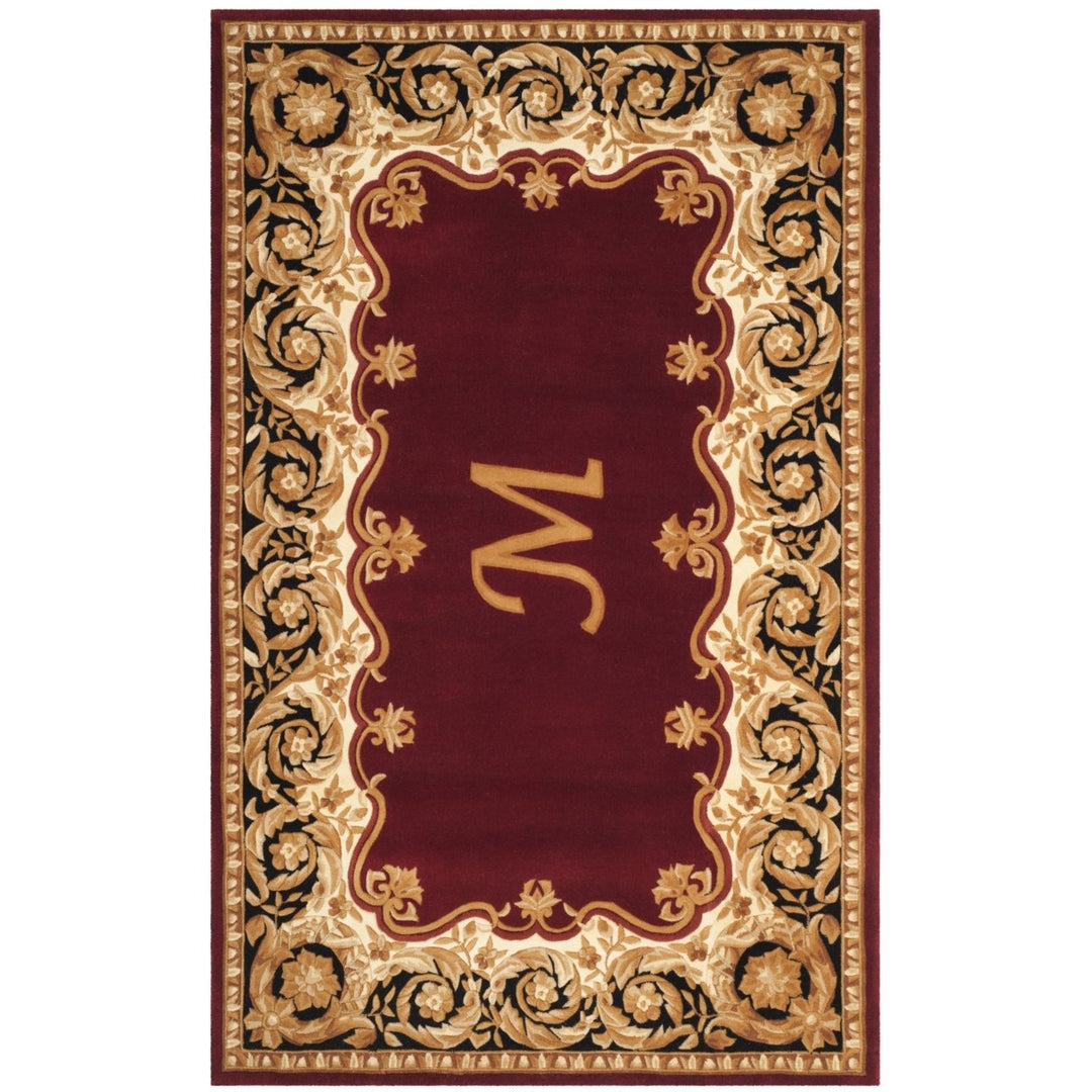 SAFAVIEH Naples NA520M Handmade Maroon / Beige Rug Image 1