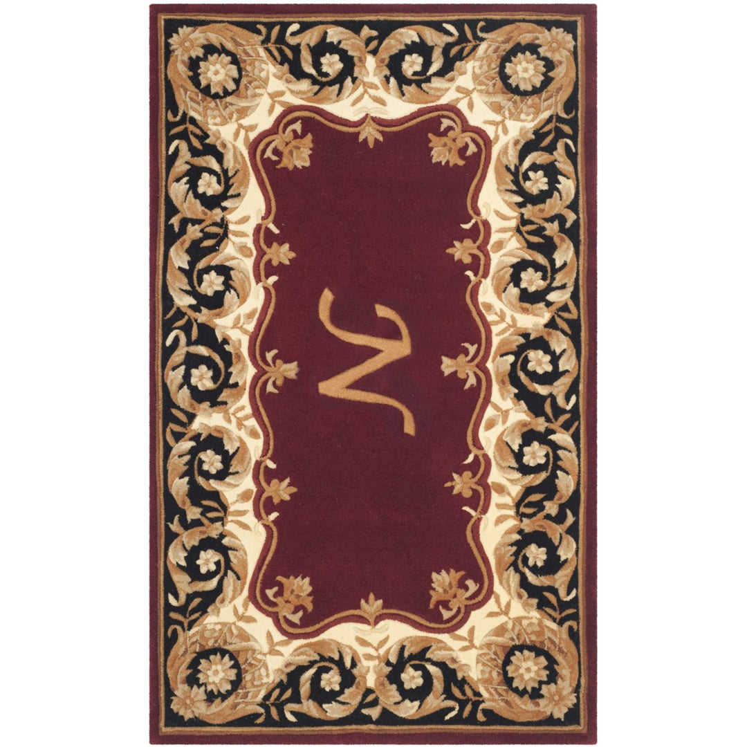 SAFAVIEH Naples NA520N Handmade Maroon / Beige Rug Image 1