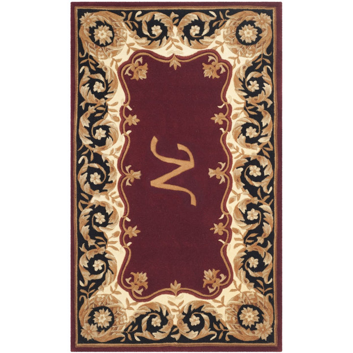 SAFAVIEH Naples NA520N Handmade Maroon / Beige Rug Image 1