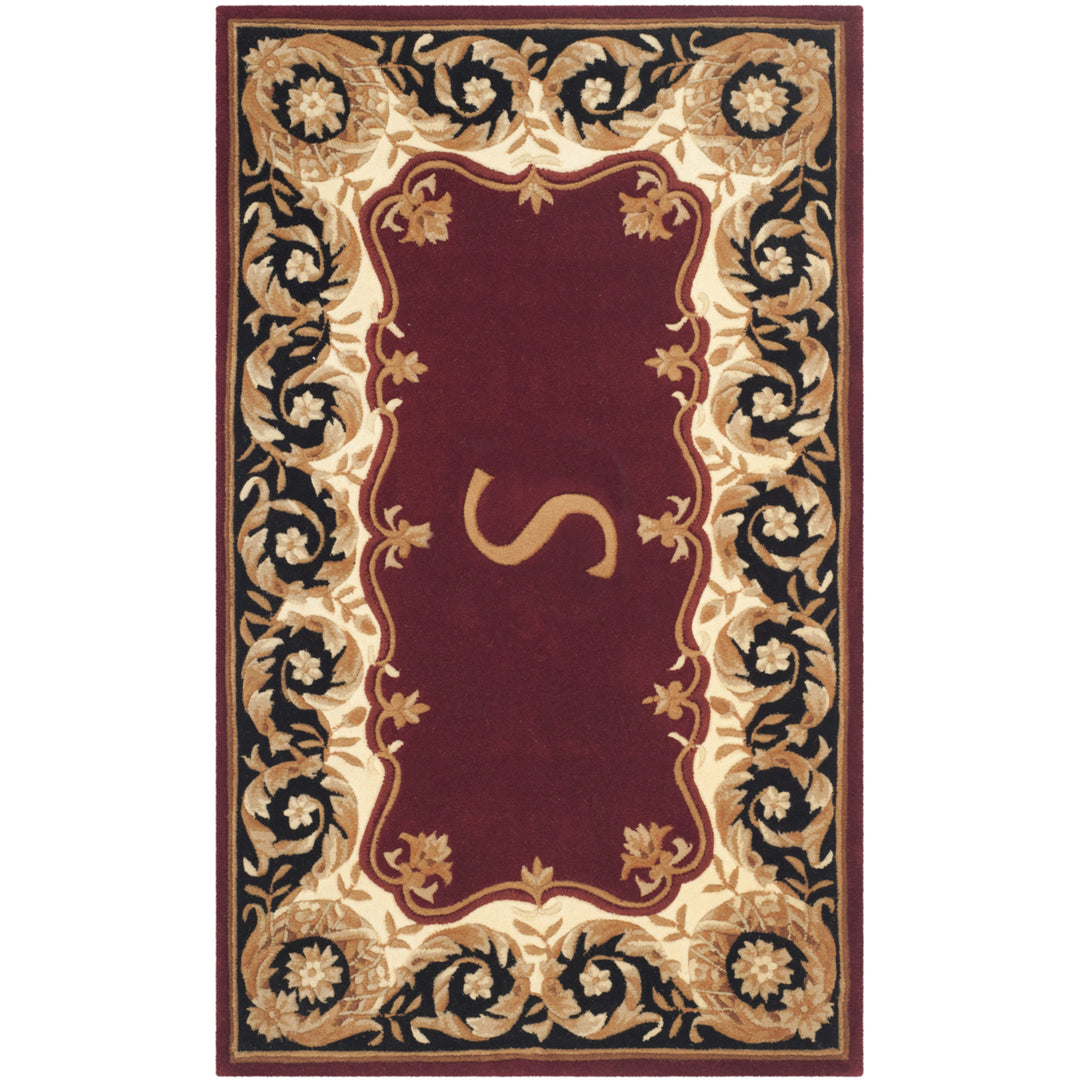 SAFAVIEH Naples NA520S Handmade Maroon / Beige Rug Image 1