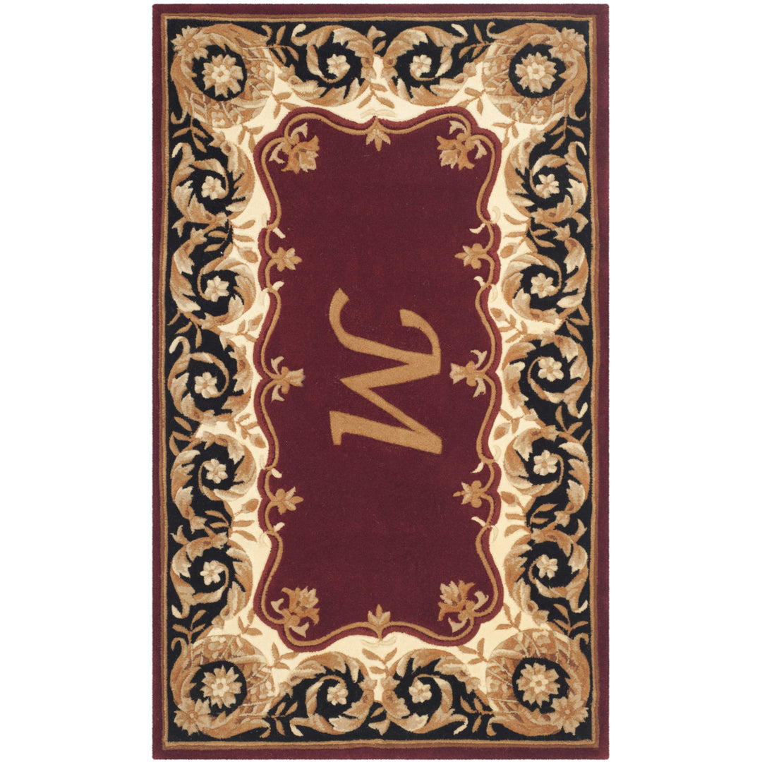 SAFAVIEH Naples NA520M Handmade Maroon / Beige Rug Image 5