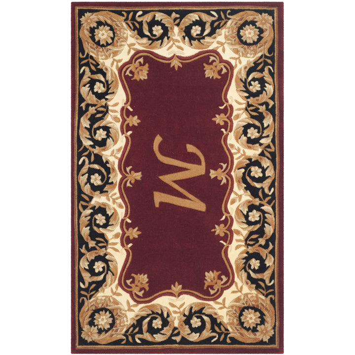 SAFAVIEH Naples NA520M Handmade Maroon / Beige Rug Image 5