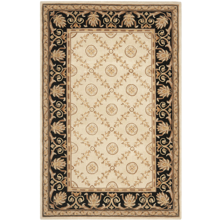 SAFAVIEH Naples NA521A Handmade Ivory / Black Rug Image 1