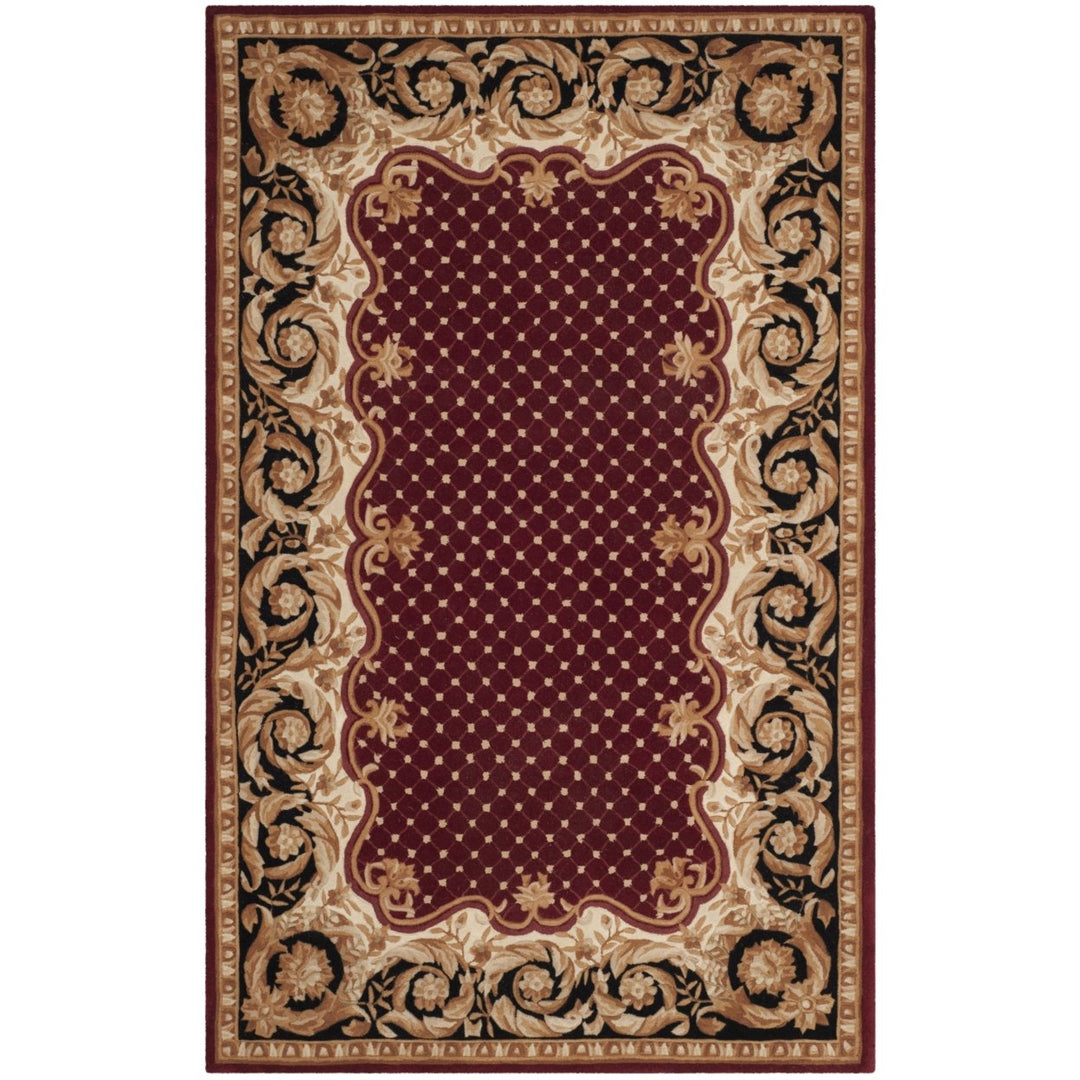 SAFAVIEH Naples NA701A Handmade Burgundy / Black Rug Image 2