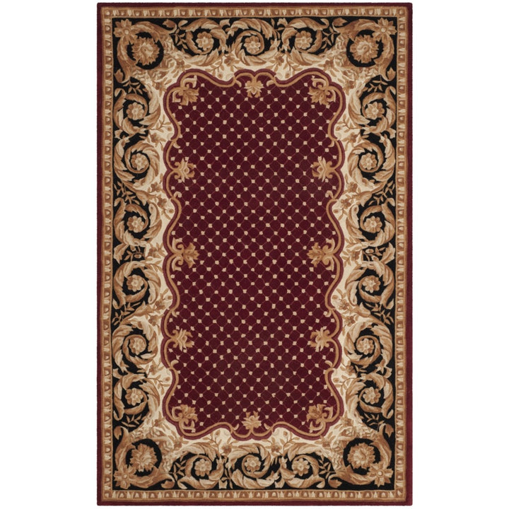 SAFAVIEH Naples NA701A Handmade Burgundy / Black Rug Image 1