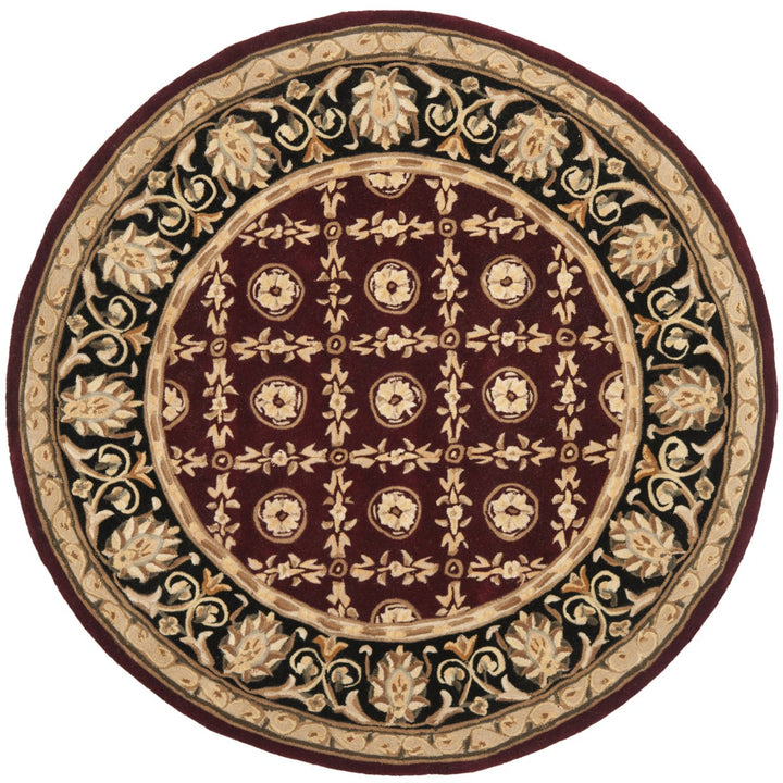 SAFAVIEH Naples NA521B Handmade Burgundy / Black Rug Image 1