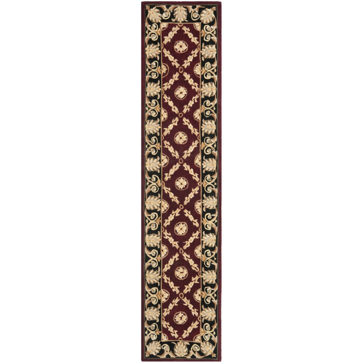 SAFAVIEH Naples NA521B Handmade Burgundy / Black Rug Image 1