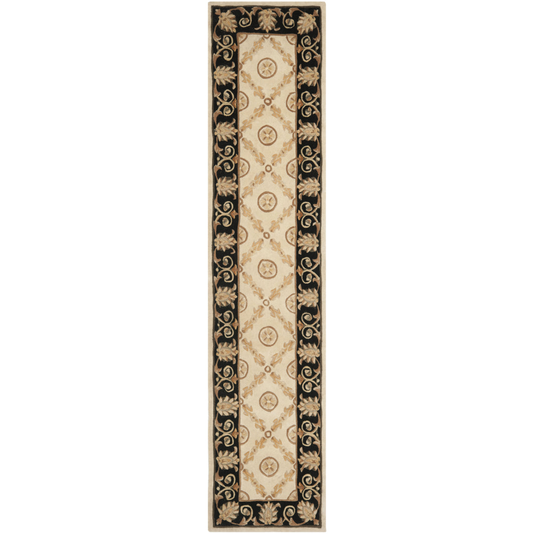 SAFAVIEH Naples NA521A Handmade Ivory / Black Rug Image 4