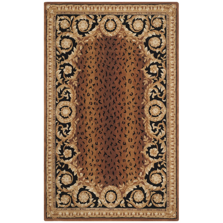 SAFAVIEH Naples NA712A Handmade Black / Gold Rug Image 7