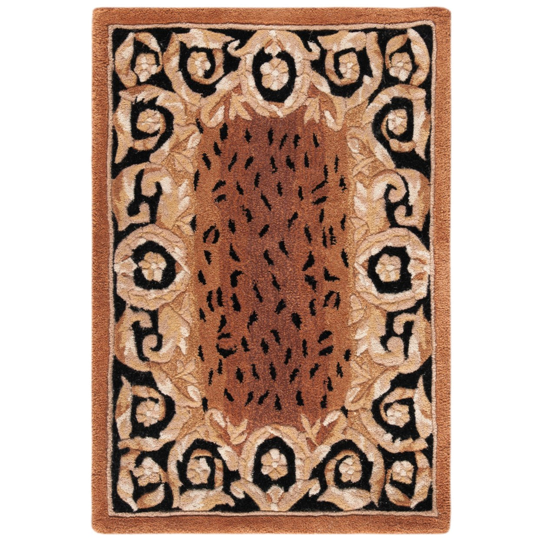 SAFAVIEH Naples NA712A Handmade Black / Gold Rug Image 2